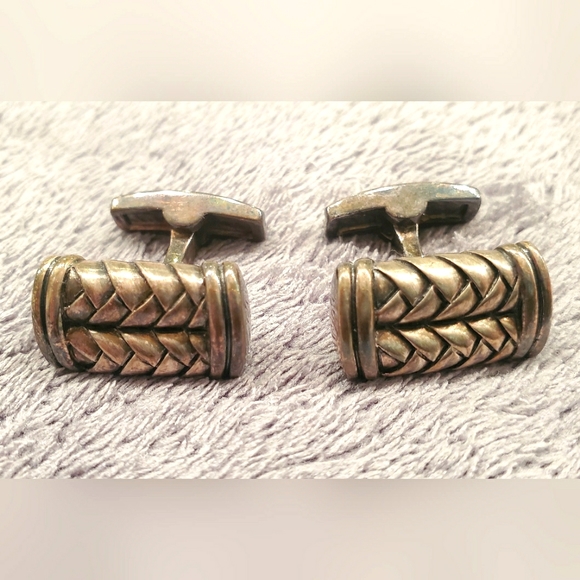 Scott Kay Other - Beautiful SCOTT KAY "Equestrian" Basket Weave Sterling Silver Cufflinks *RARE*